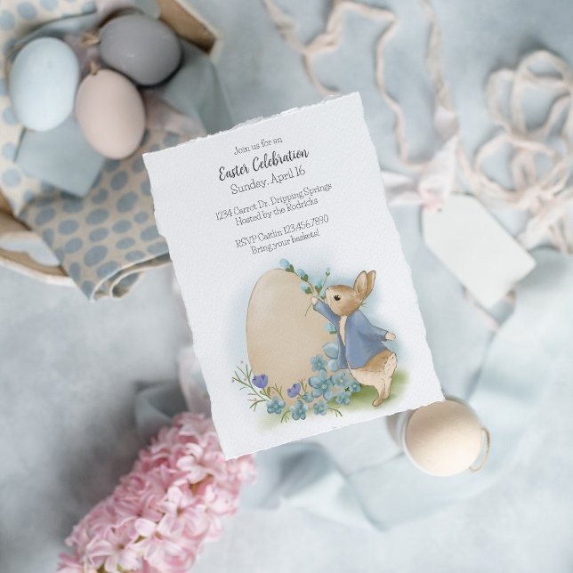 Pâques Peter Rabbit Invitation (Créateur téléchargé)