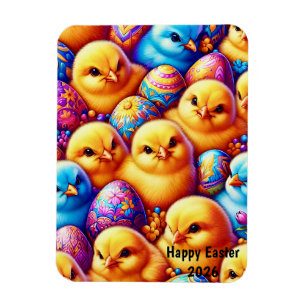 PÂQUES ~ Poussins, Œufs ~ Magnet Photo Flexible