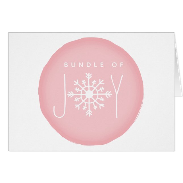 Paquet de baby shower d'hiver de rose de flocon de (Devant horizontal)