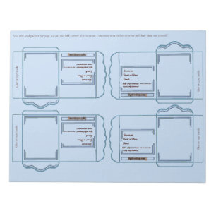 Paquet de graines bleu clair Bloc-notes DIY
