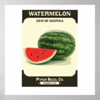 Paquet de graines de pastèque Retro Melon Poster I