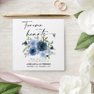 Paquet de graines florales bleues Enveloppe funéra