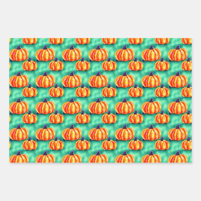 Paquet papier pour enveloppement Citrouille d'Hall (Devant)