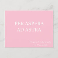 Par Aspera Ad Astra Citation Latin Carte Postale -