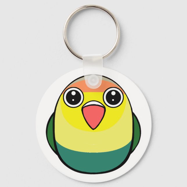 Par-blue Fischer lovebird Keychain (Front)