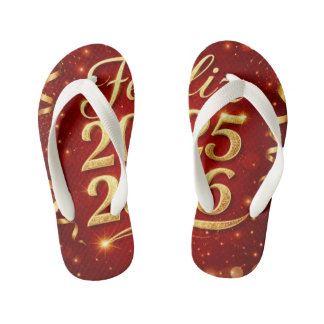 Par de Chancletas con Diseño “Feliz 2025–2026” | C Kid's Flip Flops