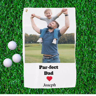 Par-fect Dad Custom Photo Father's day Gift  Golf Towel