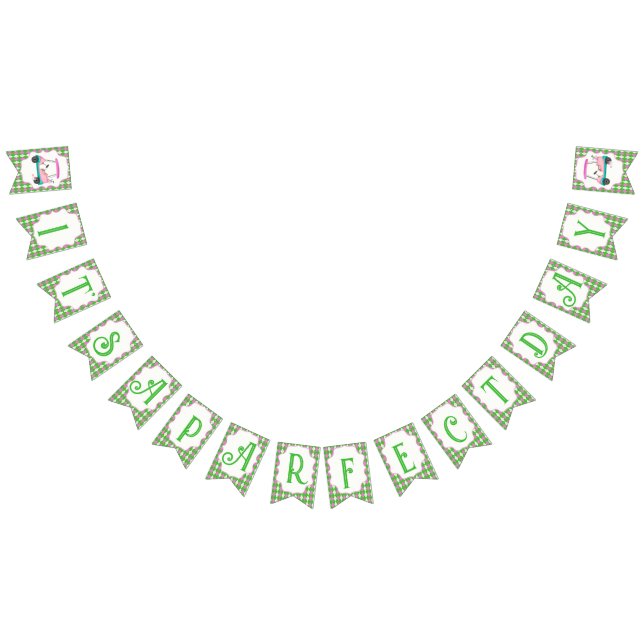 Par-Fect Day  Elegant Golf Cart Ready Baby Shower  Bunting Flags (All)