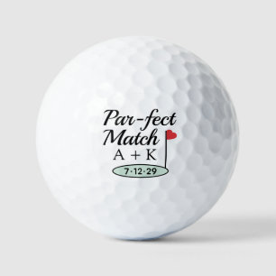 Par-fect Match Personalized Initials Wedding Golf Balls
