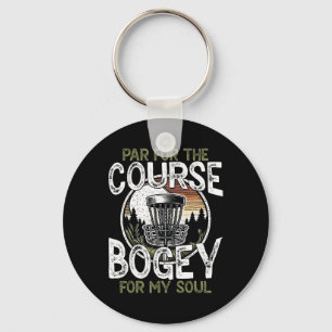 Par For The Course Bogey For My Soul Funny Disc Go Keychain