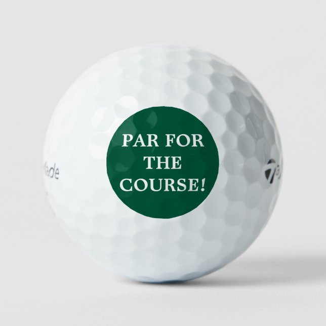 par for the course  golf balls (Front)