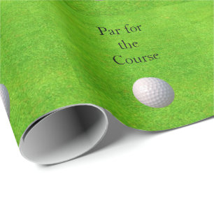 Par for the Course with Golf Ball Wrapping Paper