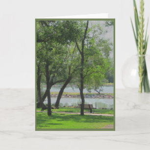 Par la carte de voeux de photographie de lac