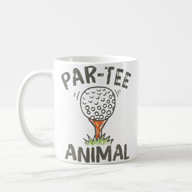 Par Tee Animal Funny Golf Coffee Mug (Left)