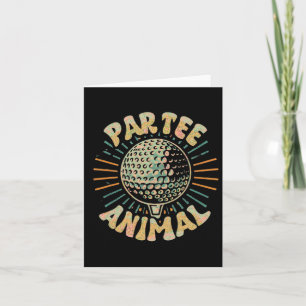 Par-tee Animal Funny Golf Golfer Let's Par Tee Tim Card
