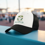 Par-Tee Bridesmaids Monogram | Golf Bachelorette Trucker Hat<br><div class="desc">Top off the celebration with this Golf Bachelorette Trucker Hat. Featuring a chic golf crest with watercolor palms and florals, this custom hat is personalized with the recipient’s initial for a fun and stylish touch. Perfect for a Par-Tee Before the Tee weekend, Palm Springs getaway, or girls’ golf trip, it...</div>