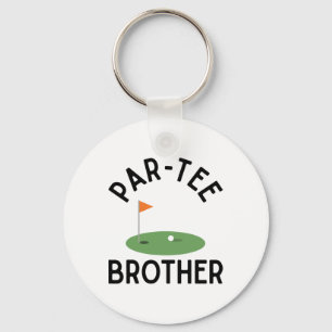 Par Tee Brother Funny Golf Birthday Party Family M Keychain