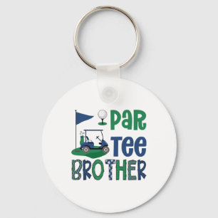Par-tee Brother Golf Lover Birthday Party Family M Keychain