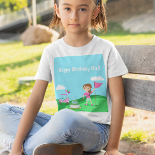 Par-Tee Chibi Girl Birthday Golf Party T-Shirt