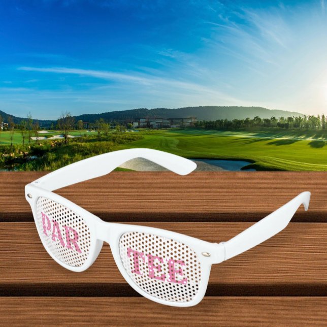 Par-Tee Golf Pun Fun Retro Sunglasses (Par-Tee Golf Pun Fun Retro Sunglasses by Ricaso. Great party glasses for the bride to be and crew)
