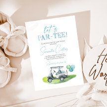 Par-tee Golf Thème Baby shower Invitation