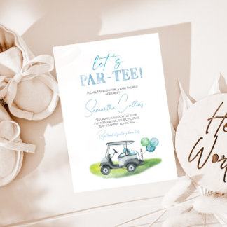 Par-tee Golf Thème Baby shower Invitation