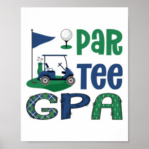 Par-tee Gpa Golf Lover Birthday Party Family Match Poster
