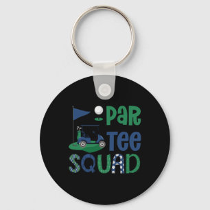 Par-tee Squad Golf Lover Birthday Party Family Mat Keychain