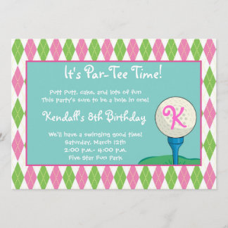 Par-Tee Time Girl Invitation