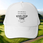 Par Tee Time Hat | Bachelor Golf Weekend<br><div class="desc">Par Tee Time Hat | Bachelor Golf Weekend Personalized Hats are the perfect keepsakes for your friends to remember your special day. Cheers to a fun and memorable bachelor party! Add your custom wording to this design by using the "Edit this design template" boxes on the right hand side of...</div>
