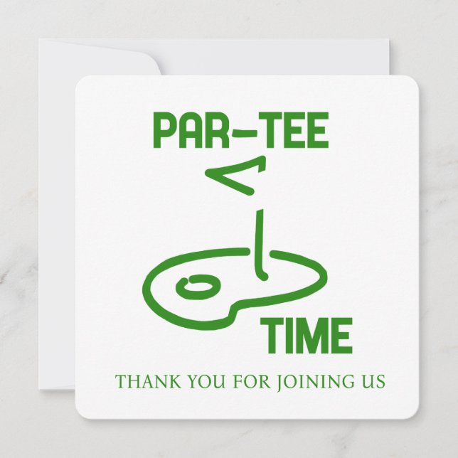Par Tee Time Thank You Card (Front)