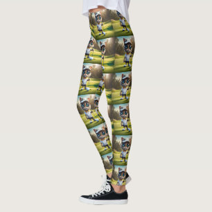 "Par-tee Time: The Cool Cat’s Golf Swing!" Leggings