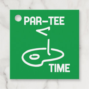 Par-Tee Time White   Favour Tags