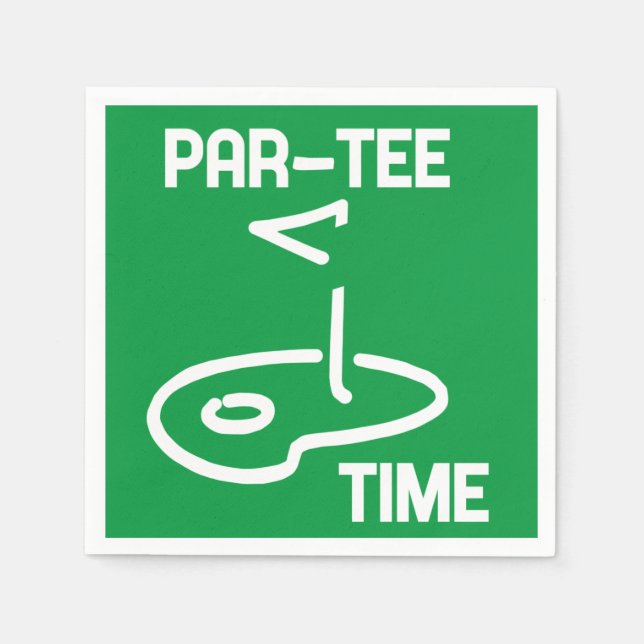 Par-Tee Time White   Napkin (Front)