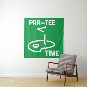 Par-Tee Time White   Tapestry