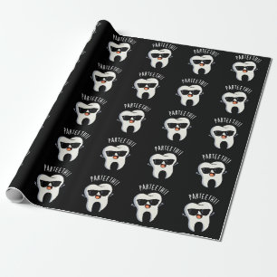 Par-teeth Funny Dental Puns Dark BG Wrapping Paper