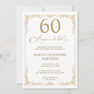 Para 60 Aniversario de Boda Invitation