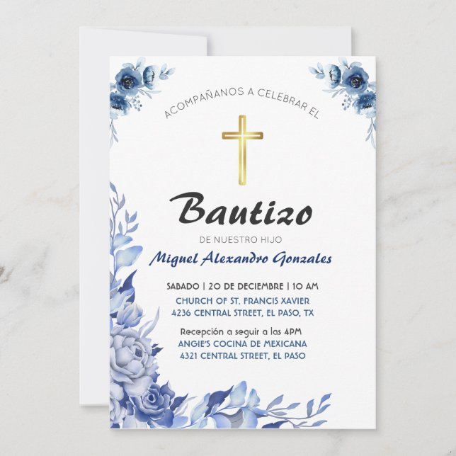 Para Bautizo Invitations (Front)