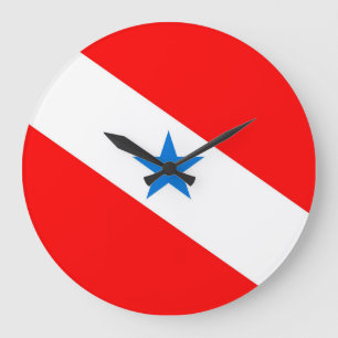 Para Brazil flag province region symbol Large Clock