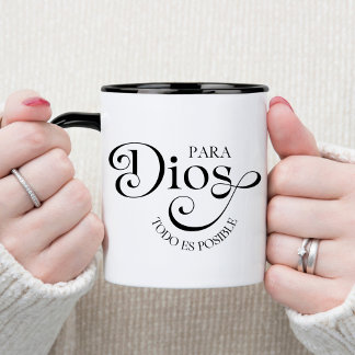 Para Dios Todo Posible Spanish Christian Coffee Mug