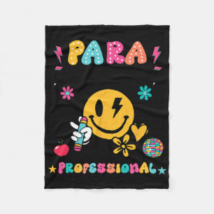 Para Dream Team Paraprofessional First Day Back To Fleece Blanket
