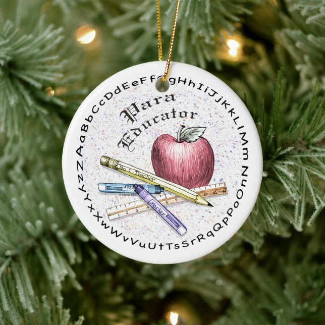 Para Educator Ceramic Ornament (Tree)