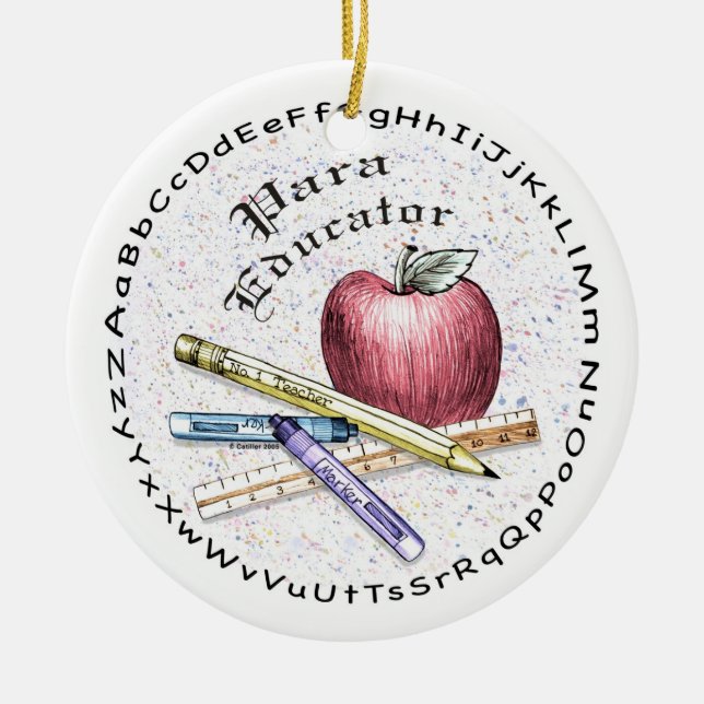 Para Educator Ceramic Ornament (Front)