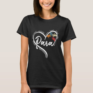 Para Heart Paraprofessional Teacher Paraeducator T-Shirt