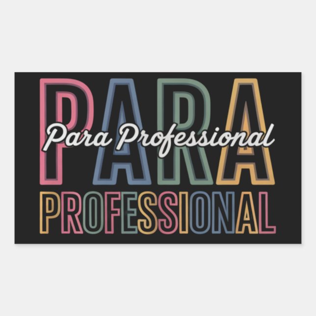 Para Paraprofessional Paraeducator First Day Back Sticker (Front)