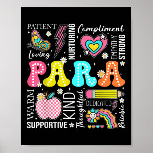Para Professional Educator 1st Day Of Back To Scho Poster