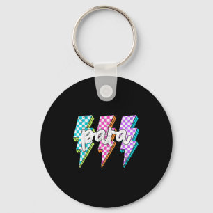 Para Squad Paraprofessional Teacher Lightning Bolt Keychain