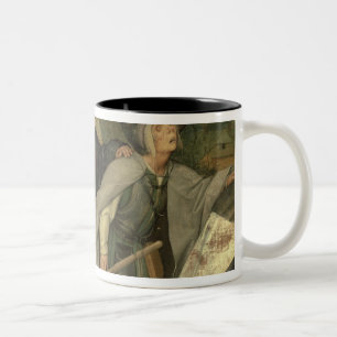Parable of the Blind, detail of three blind Two-Tone Coffee Mug