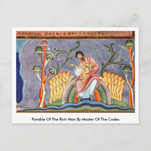 Parable Of The Rich Man By Master Of The Codex Postcard