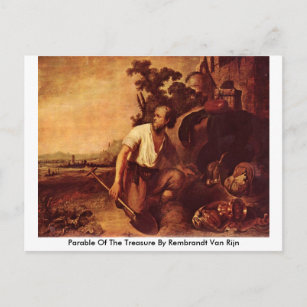 Parable Of The Treasure By Rembrandt Van Rijn Postcard